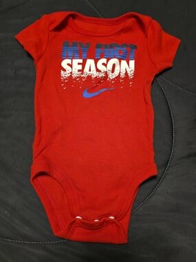 Nike Red Baby Onesie "My First Season"